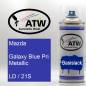 Preview: Mazda, Galaxy Blue Pri Metallic, LD / 21S: 400ml Sprühdose, von ATW Autoteile West.